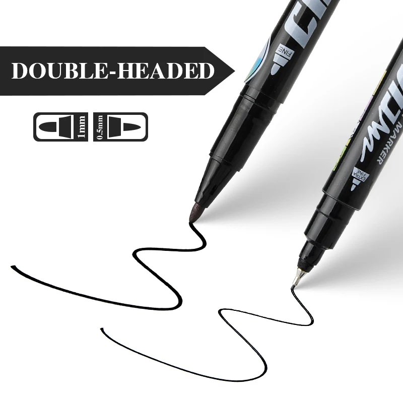 Gxin G-107 China factory wholesale double head office supplies permanent marker pen
