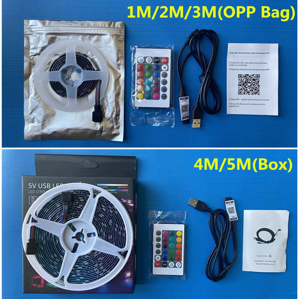 LED Strip Light USB Blue tooth RGB 5V LED RGB Lights Flexible LED Lamp Tape Ribbon RGB TV Desktop Screen BackLight Diode Tape