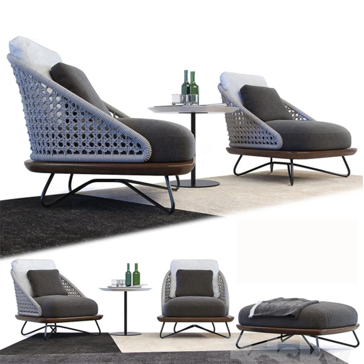 Luxury Outdoor Handmade Woven Rope Chair Garden Furniture Outdoor