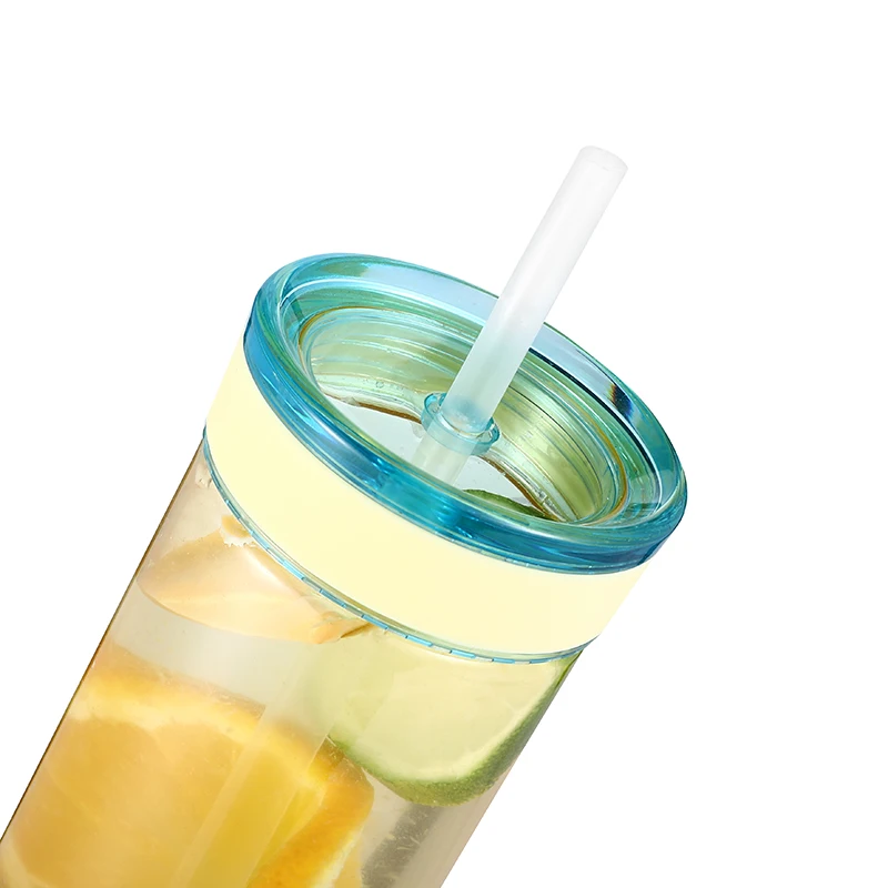 New design hot selling plastic bottle plastic drinking water bottle with straw divide plastic water bottle