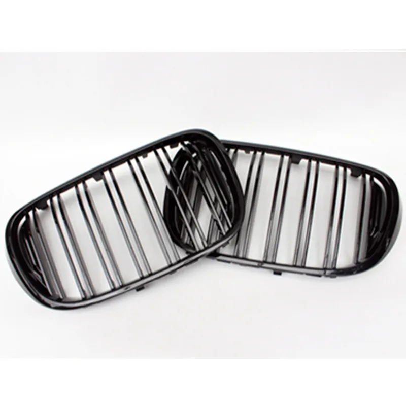 Dual-slat gloss black ABS front kidney mesh grille for BMW 7 series G11 G12 2015 - IN