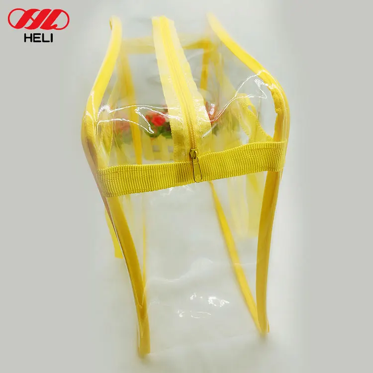Custom Transparent PVC Plastic Packaging Bag For Blanket With Zipper
