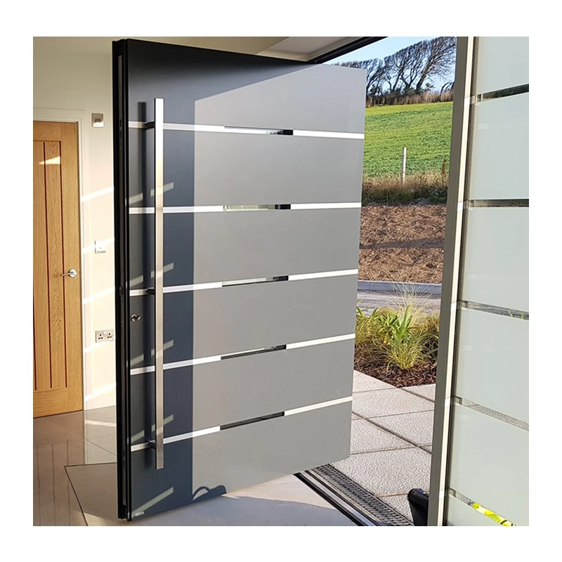 Новая индивидуальная большая композитная роскошная входная Поворотная внешняя дверь Hihaus в современном стиле