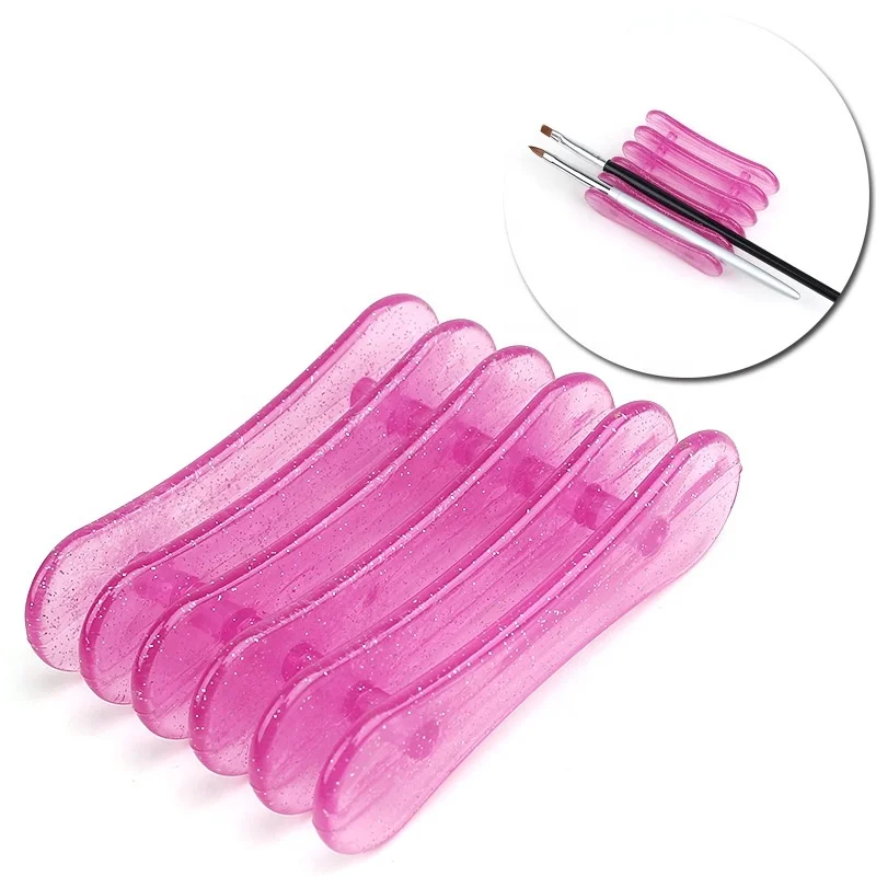 5 Grid Nail Salon Tool Pen Display Stand 5 Separate Nail Brush Holder