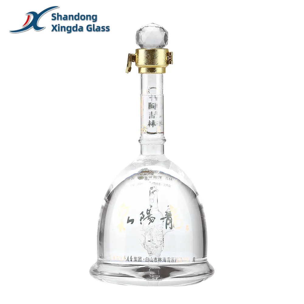 Customize 750Ml Long Neck Bottle Plane Dragon Shape Wine Liquor Glass Bottle Decanter Whiskey Bottle Factory