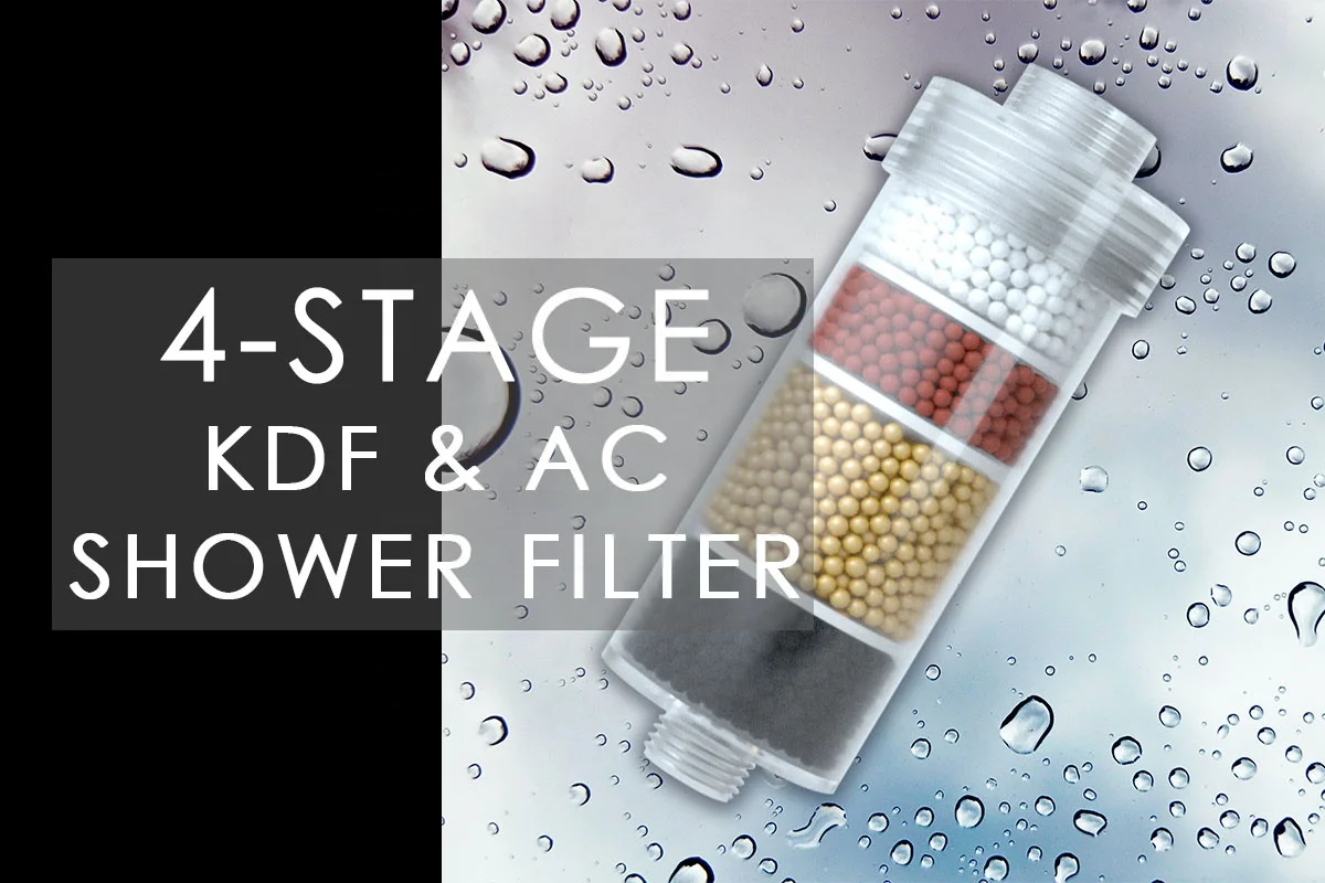 4 layer New Design Anti Lime Scale KDF Tourmaline Balls Spa Filtered Shower Head Water Filter