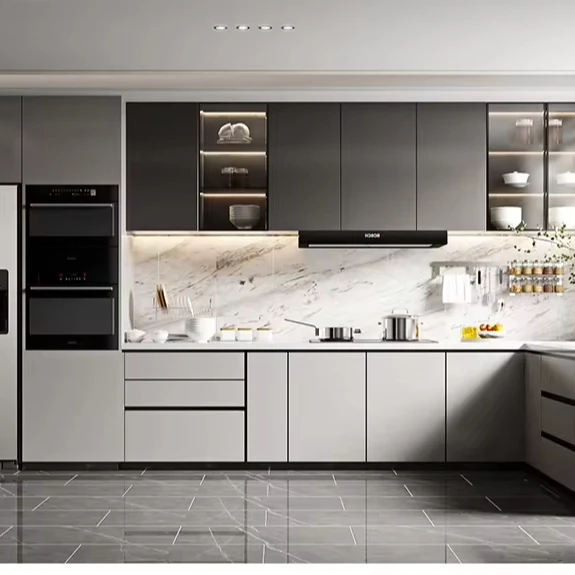 Indoor Smart Wholesales Fashionable Style Kitchen Cabinets For Small Room Complete Sets Accessories Pantry
