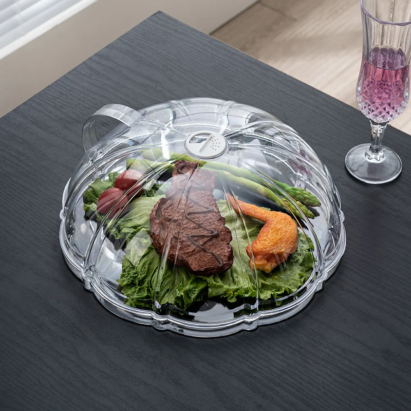 kitchen plastic transparent reusable dome fresh keeping microwave splatter cover for food pallet dish covers bpa free