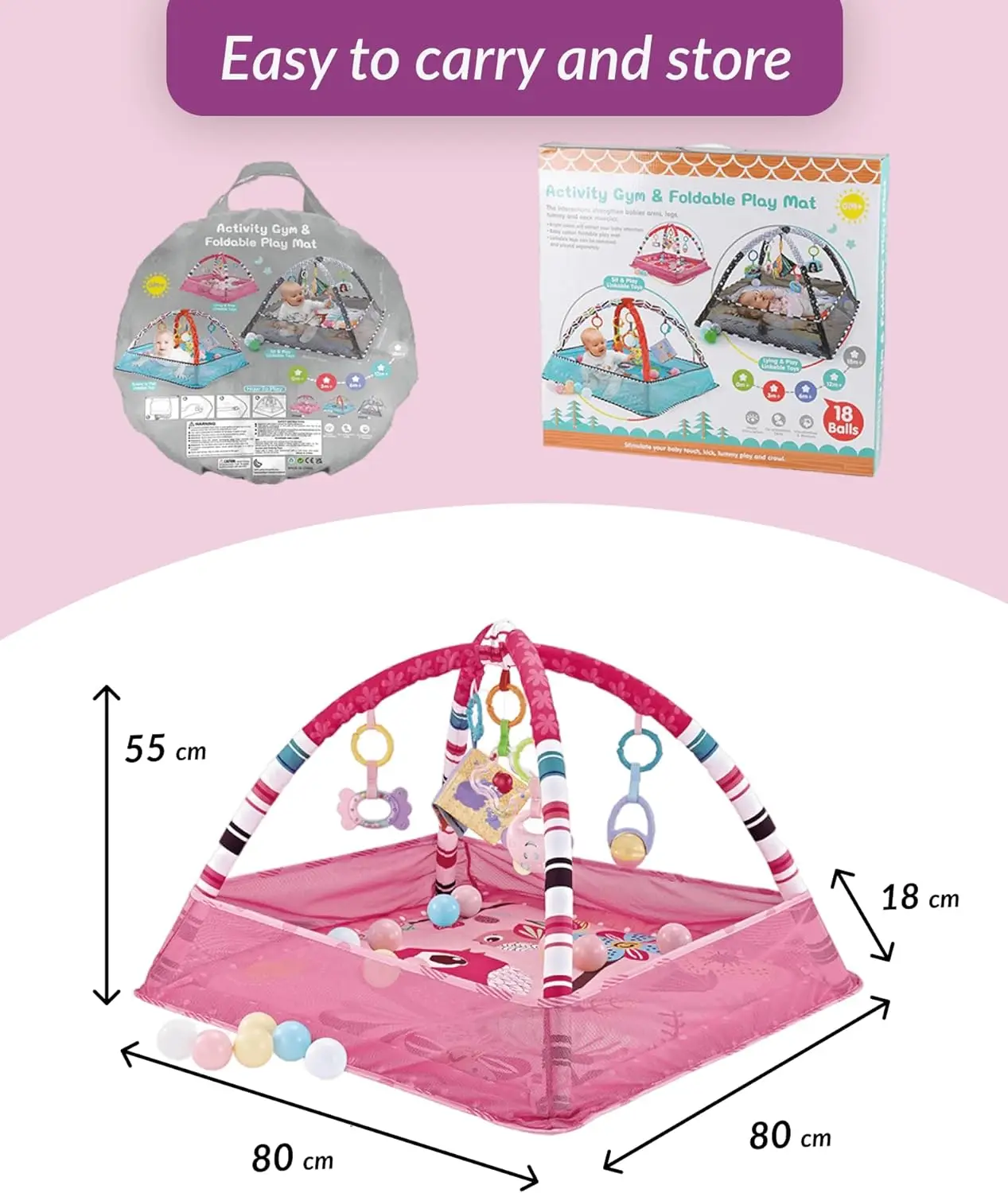 Soft Playpen Infants Boys Girls Floor Foldable Mat Play Mats Carpet Non Toxic Baby Activity Gym And Ball Pit