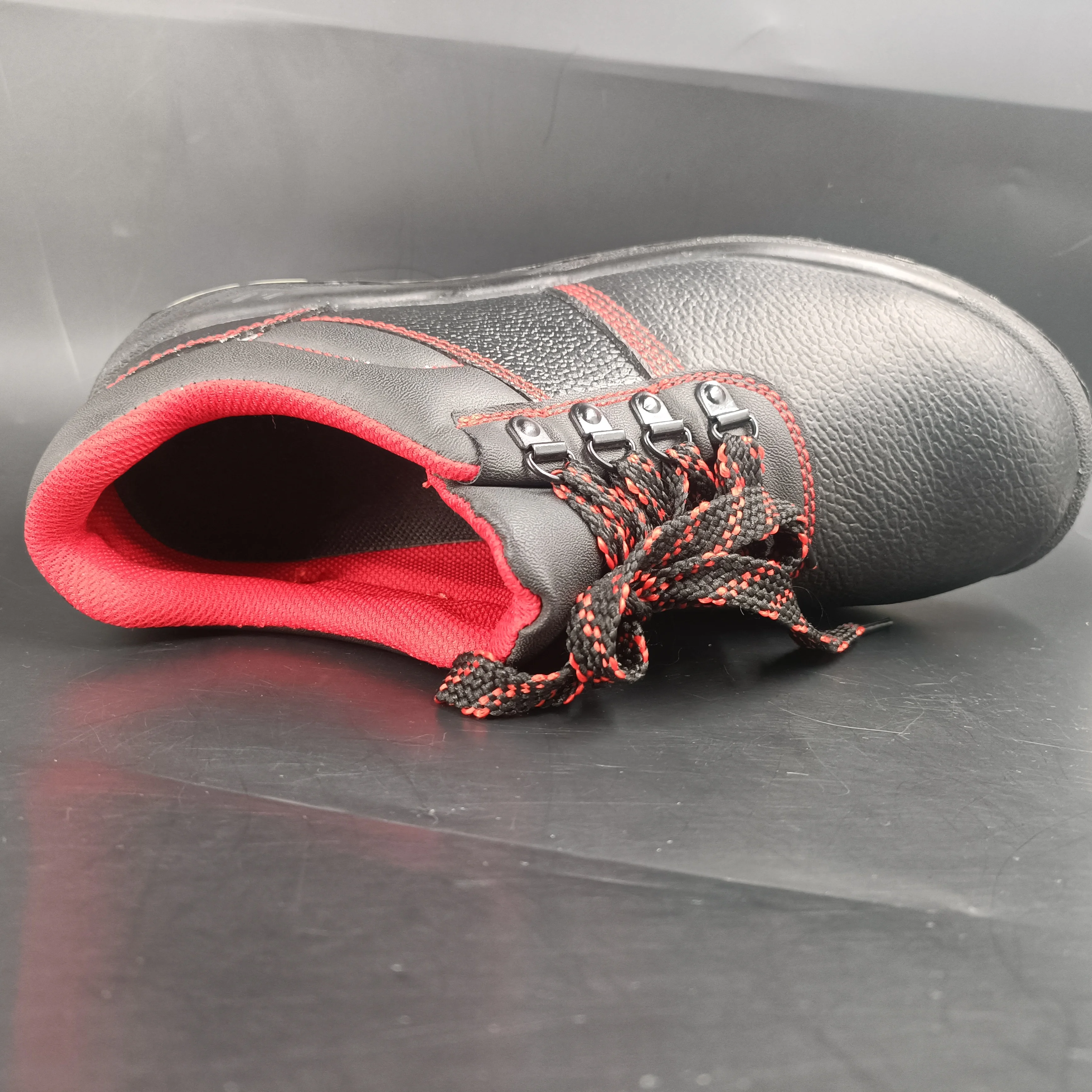 Hot selling Basic functional work shoe protective steel/iron toe, steel/Iron anti-puncture plate rubber outsole breathable mesh