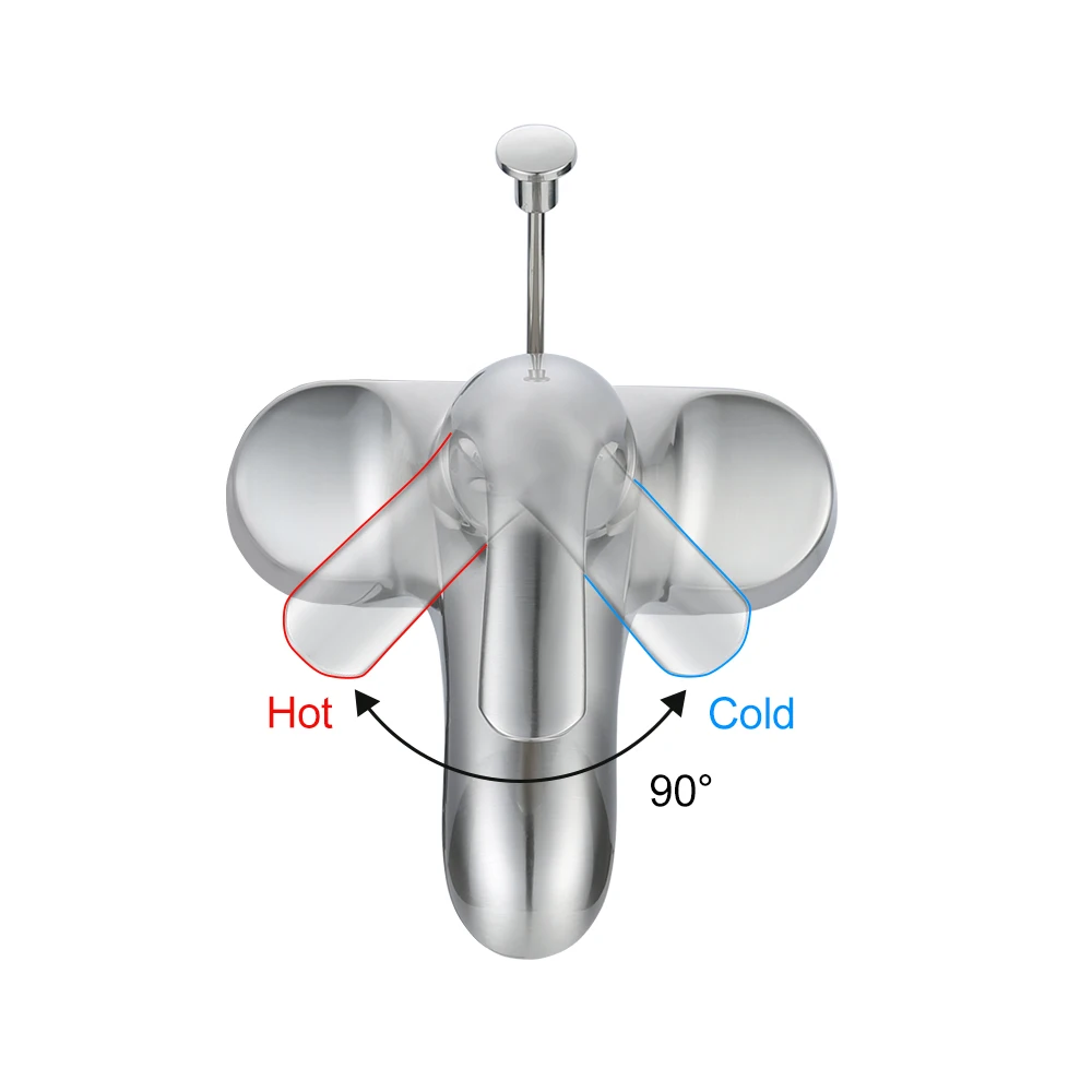 Fancy Brushed Nickel Single Handle 4 inch Centerset Bathroom Basin Vanity Sink Faucets