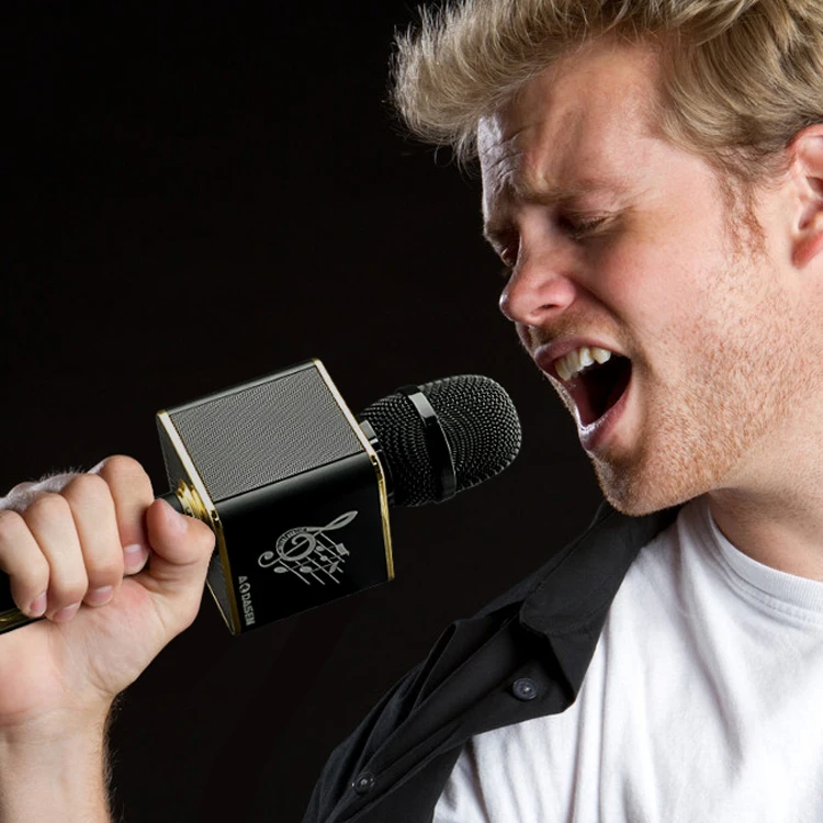 JY50 Handheld Mic Karaoke Wireless Party Handheld Singing Recorder Party Speakers with Mic Karaoke Wireless Microphone