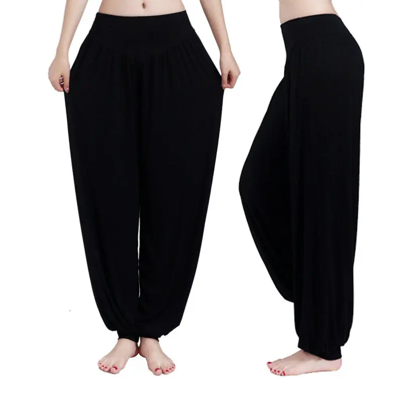 Women Plus Size Leggings Colorful Bloomers Dance TaiChi Full Length Modal Pants Yoga Clothes