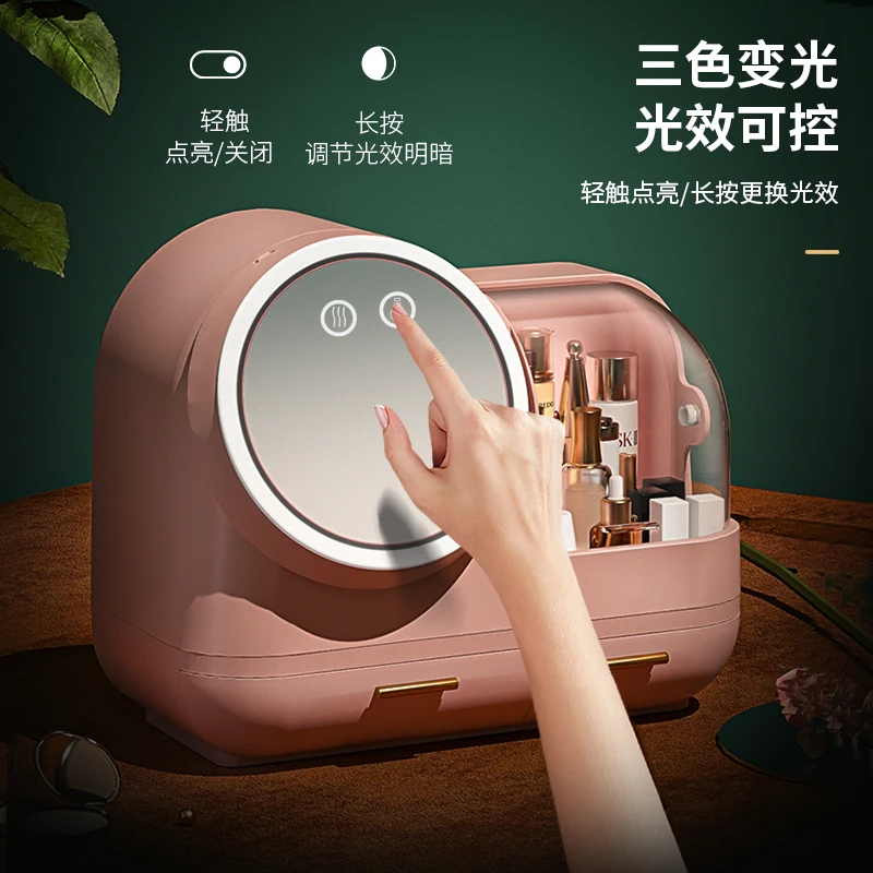 Wholesale cosmetics beauty ltem organizer makeup cosmetic storage box with drawer