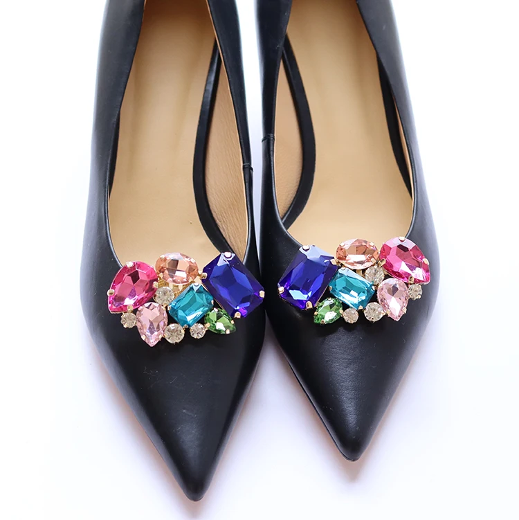 guangzhou manufacture glass rhinestones welding rhinestone shoe buckle women for wedding