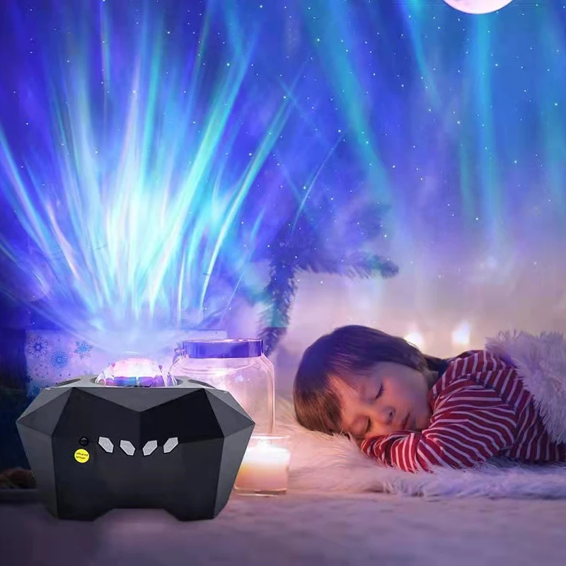 LED projection Aurora Moon Music Nebula baby night light indoor bedroom decoration laser starlight projector