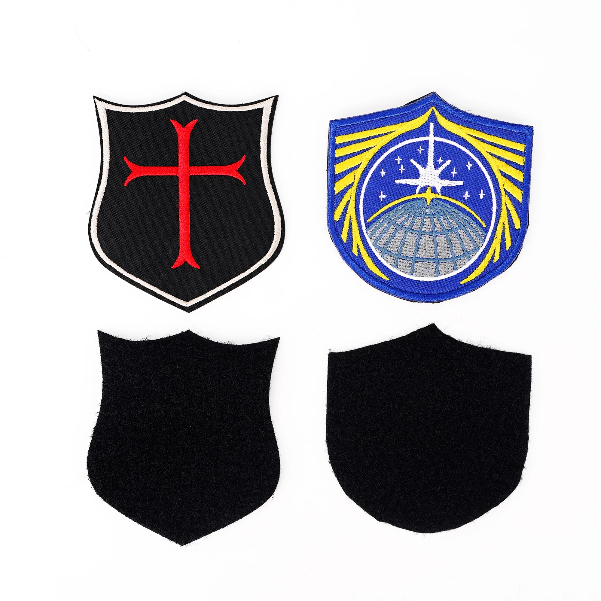 Custom Iron On Logo Embroidered Patches Garment Label Fabric Woven Embroidery Badges For Jackets Hats Clothing