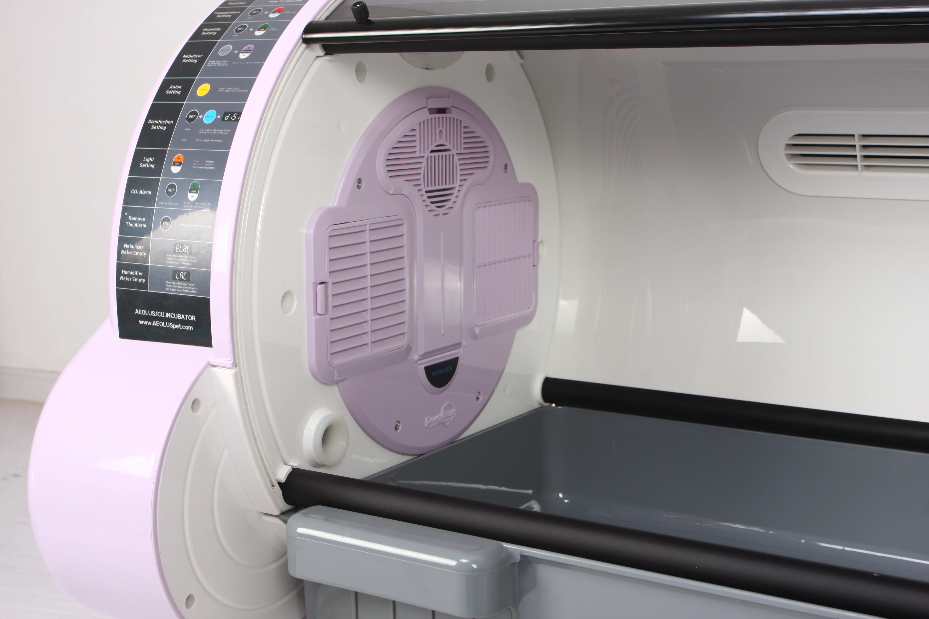 Eurpet Veterinary Equipment Icu Pet Incubator With Temperature Self-adaption Adjustment System Vet Icu Cage