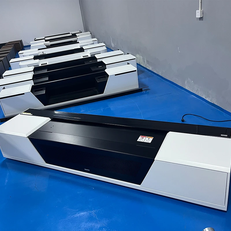 NEW Factory 100 inch Automatic Integrated Cabinet UST ALR Floor Rising Laser Proyector Screen for 4k Projector