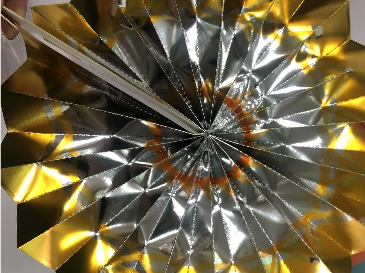 Wedding holiday Birthday party floral origami folding flower fan wedding room decorate