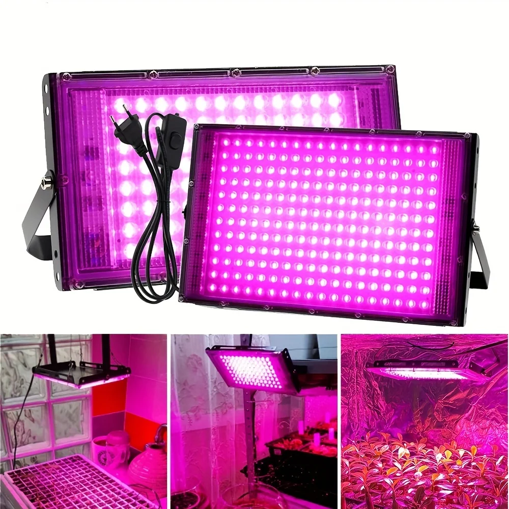 LED Grow Light Indoor Plants Full Spectrum Plant Growing Lamp Fixtures Greenhouse Tents EU AU UK Plug Floodlight Energy Saving