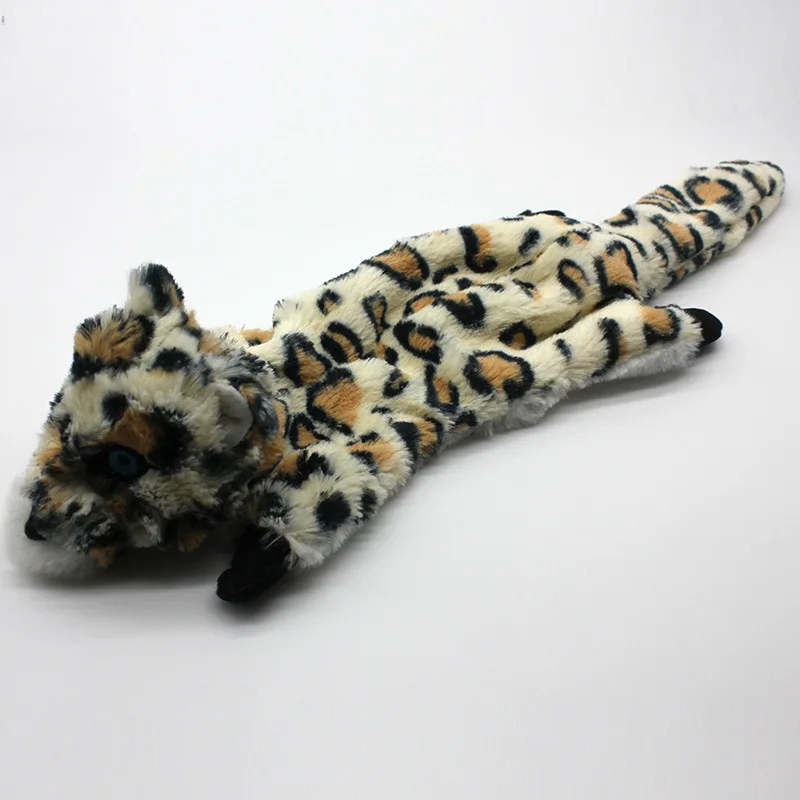 Hot Selling Tiger Lion Leopard Shape Pet Dog Toys Soft Dog Cat Teeth Grinding Puppy Chew Plush Pet Squeak Toys