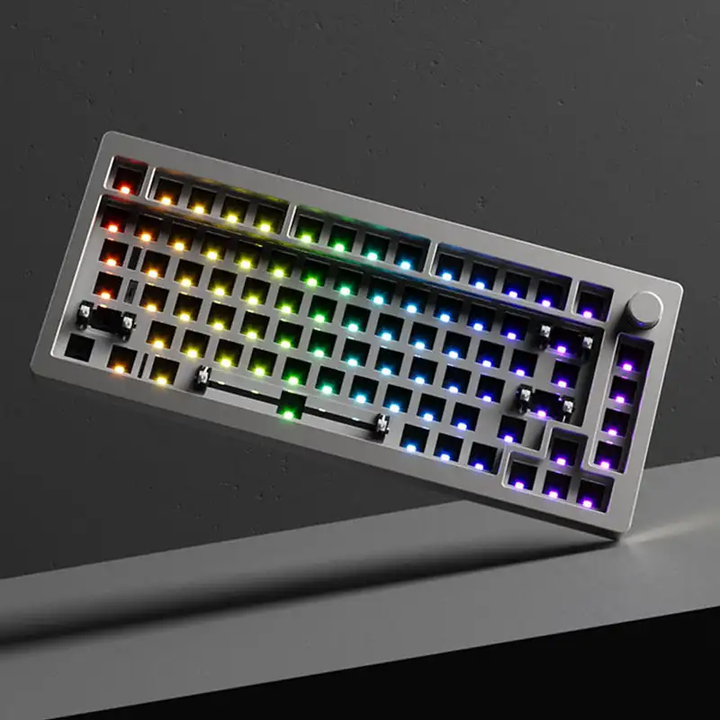 AKKO M1W Multi-Mode Barebone Kit 75% Mechanical Aluminum Gasket-Mount Keyboard Hot-Swap South-Facing RGB Backlight Keyboard Kit