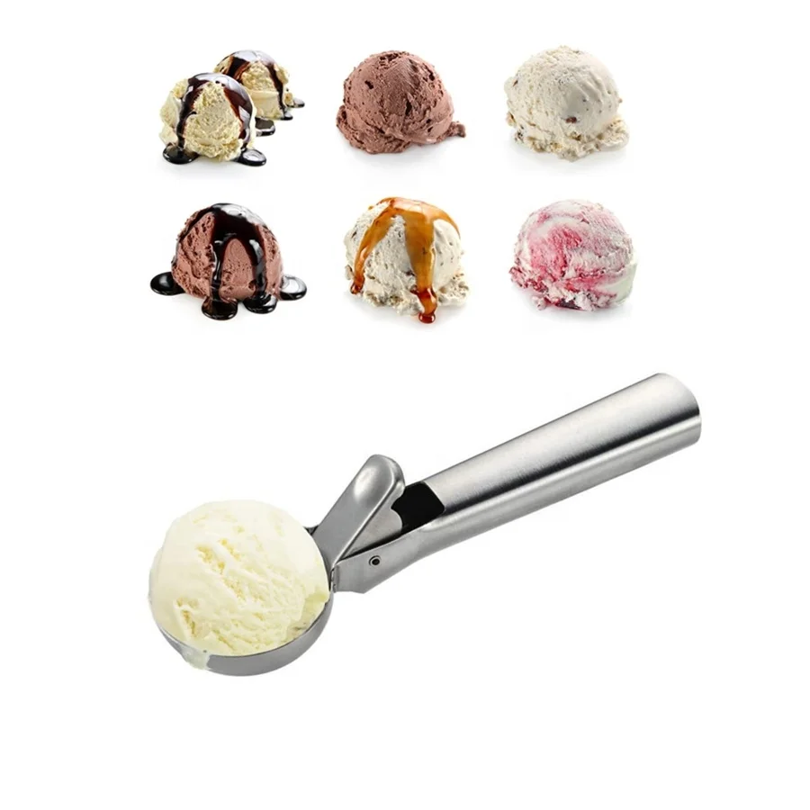 Cookie Scoop with Easy Trigger Ice Cream Scoop  Stainless Steel Ice Cream Scooper
