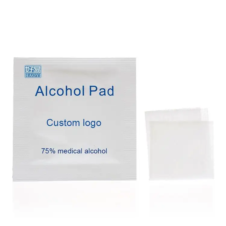 Customized Medical Hospital70% Isopropyl  Injection Bag Sterile Clean Wet Wipe Alcohol Pad