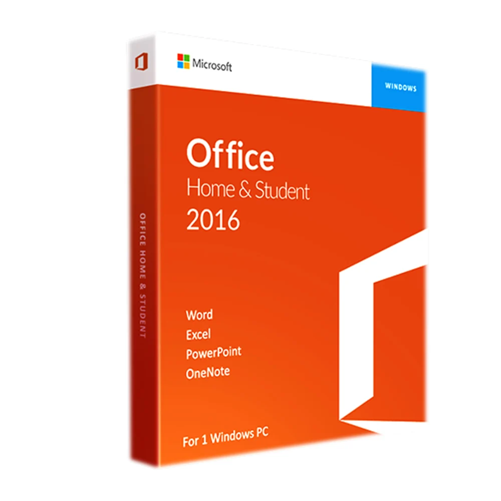 Original Binding Office 2016 Home and Student products DVD and key support Email binding