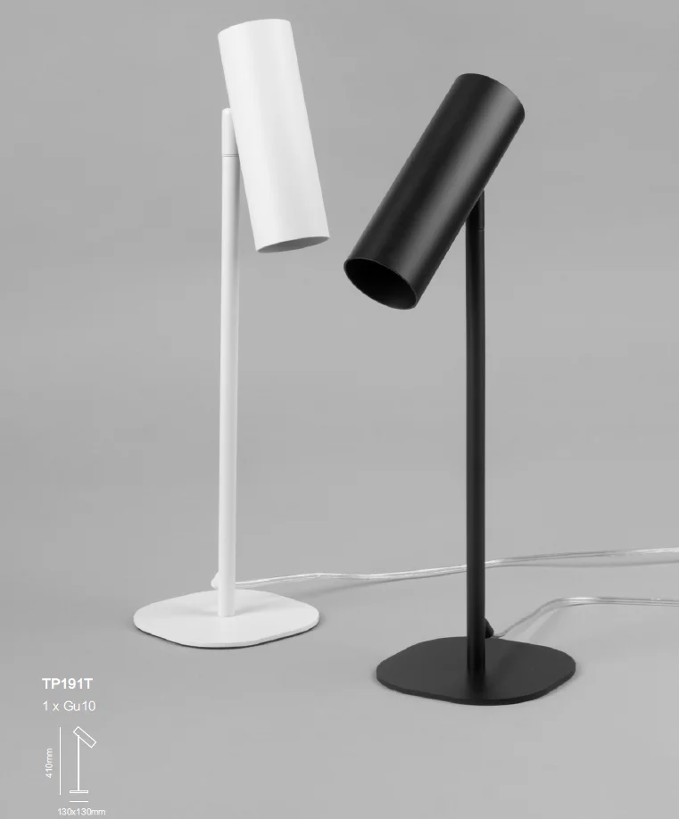 Savia Aluminum Iron Metal Cylinder Post Desk LED Reading Light Table Lamp Modern Adjustable Dimmable With Stand Base