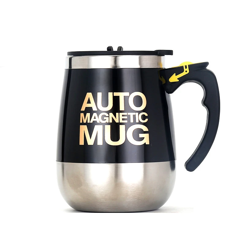 Funny Electric Auto Mixing Spinning Stainless Steel Magnetic Self Home Office Travel Mixer Coffee Mug Cup Best Christmas Gift
