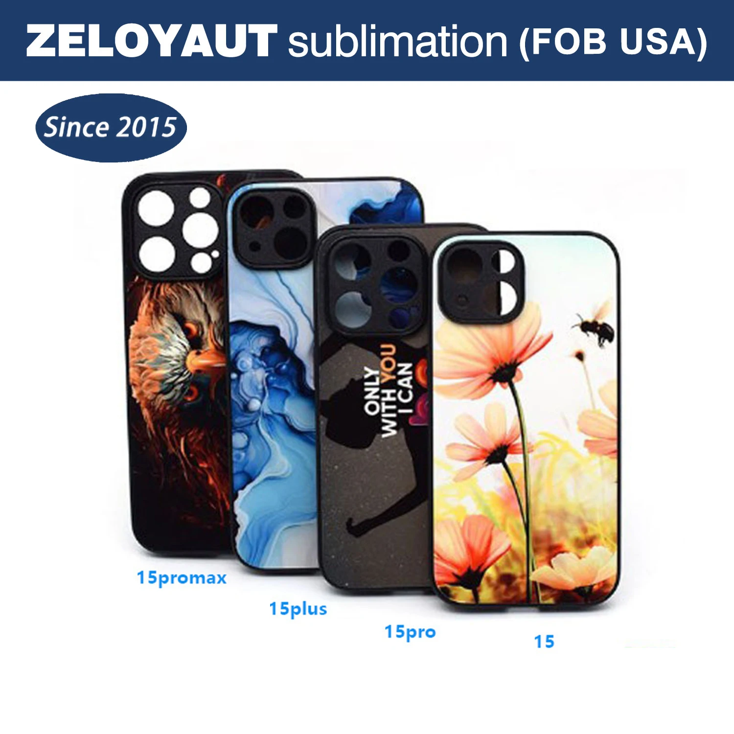 ZELOYAUT Sublimation blanks phone case for iphone heat press wholesale phone cases for all types of phone shell case waterproof