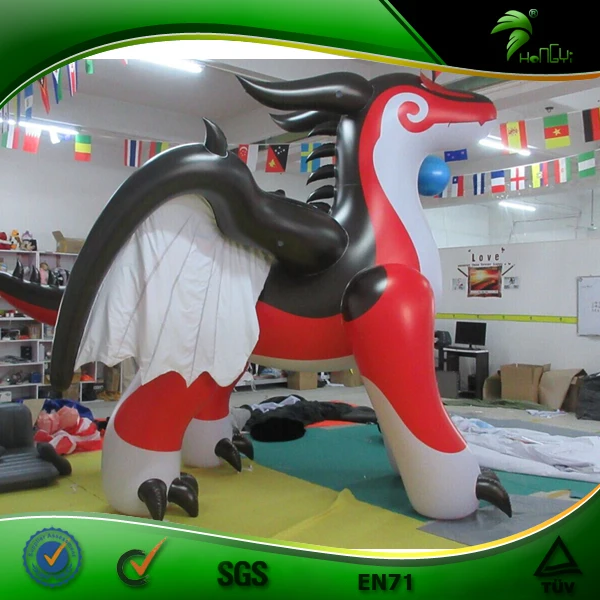 Гигантский красный надувной дракон 3 м, сексуальные игрушки дракона с крыльями