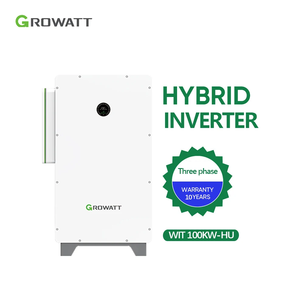 Growatt Commercial Hybrid inverter 100kw High Voltage Three Phase 400V WIT 100K-HU UPS Solar Inverter