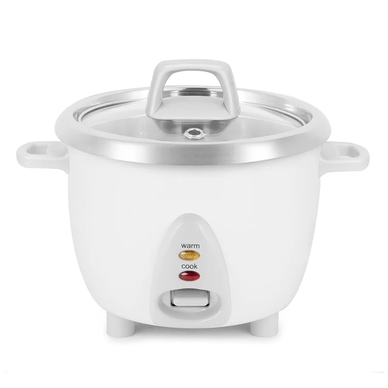 Kitchen 6 Cup Cooking Rice Omelets Soups Oatmeal Pasta Multifunctional Electric Rice Cooker with Stainless Steel 1.8L Inner Pot