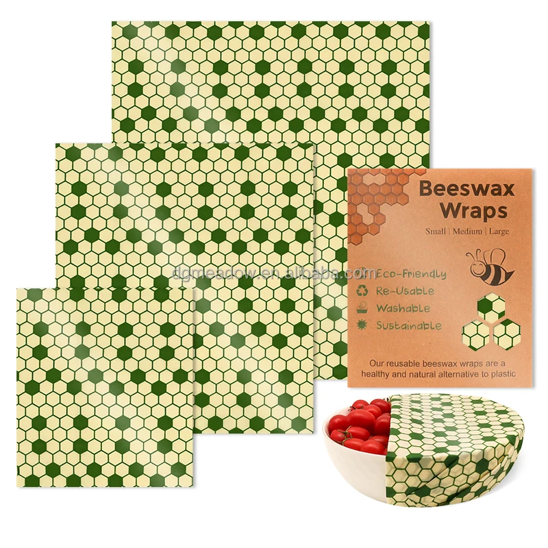 2022 Eco Friendly Bees Wax Food Paper High Quality Sandwich Beeswax Wraps
