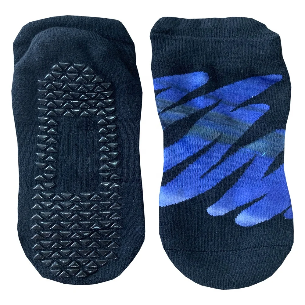 Breathable cotton print pilates yoga anti slip no show sport socks