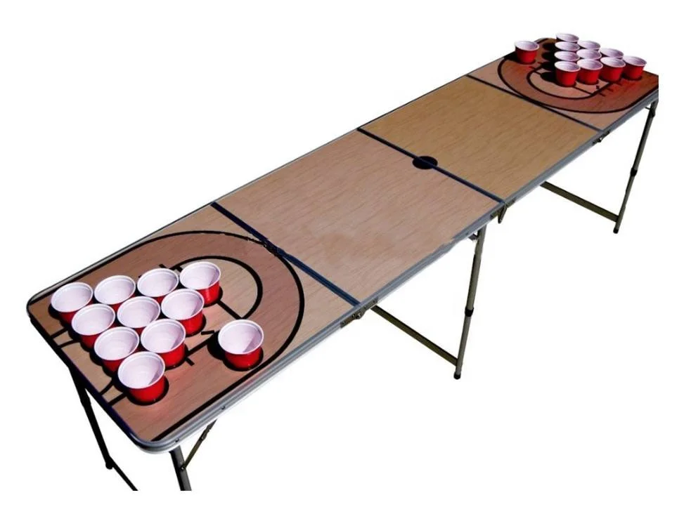 factory custom 8 Foot Portable Beer Pong Table Indoor Outdoor Folding Beer Pong Table