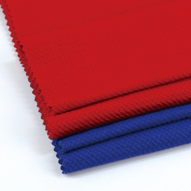 Solid dyed cotton polyester  elastic jacquard pique baby cotton interlock knit fabric