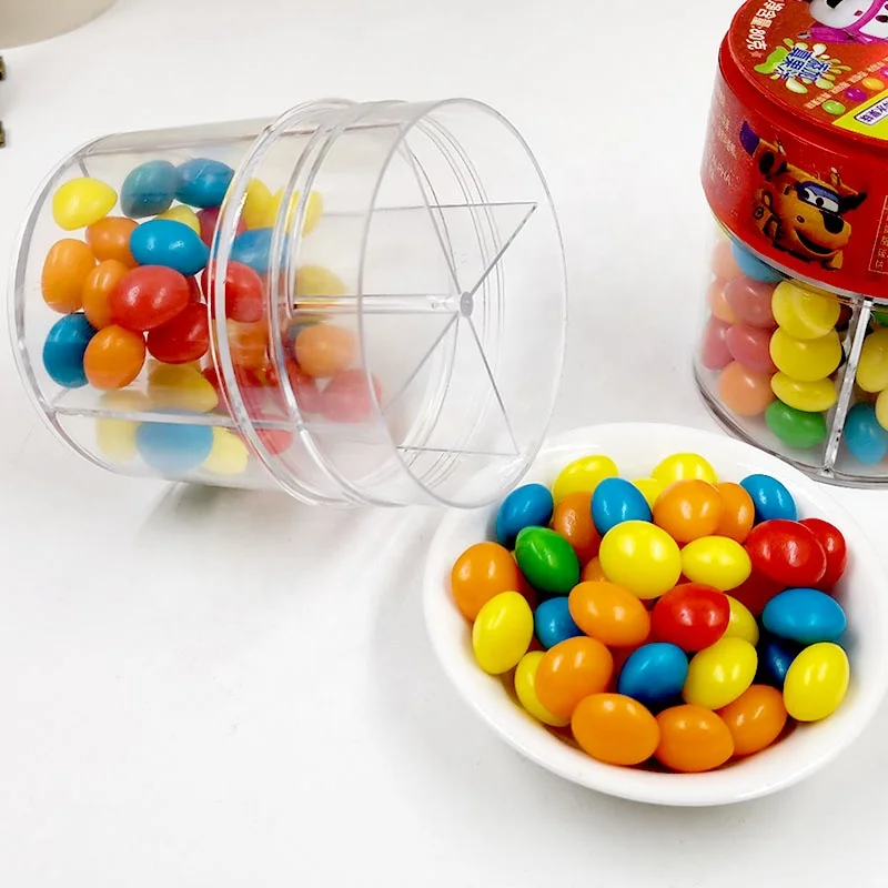 Jindaogu Magic Bean Colorful Assorted Fruity Flavor Chewy Gummy Candy Snack Sweet Chinese Packaged in Box for Children
