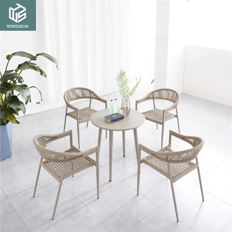 WINDSION Customized Special Waterproof Kuka Garden Outdoor Aluminum Woven Rope Chair