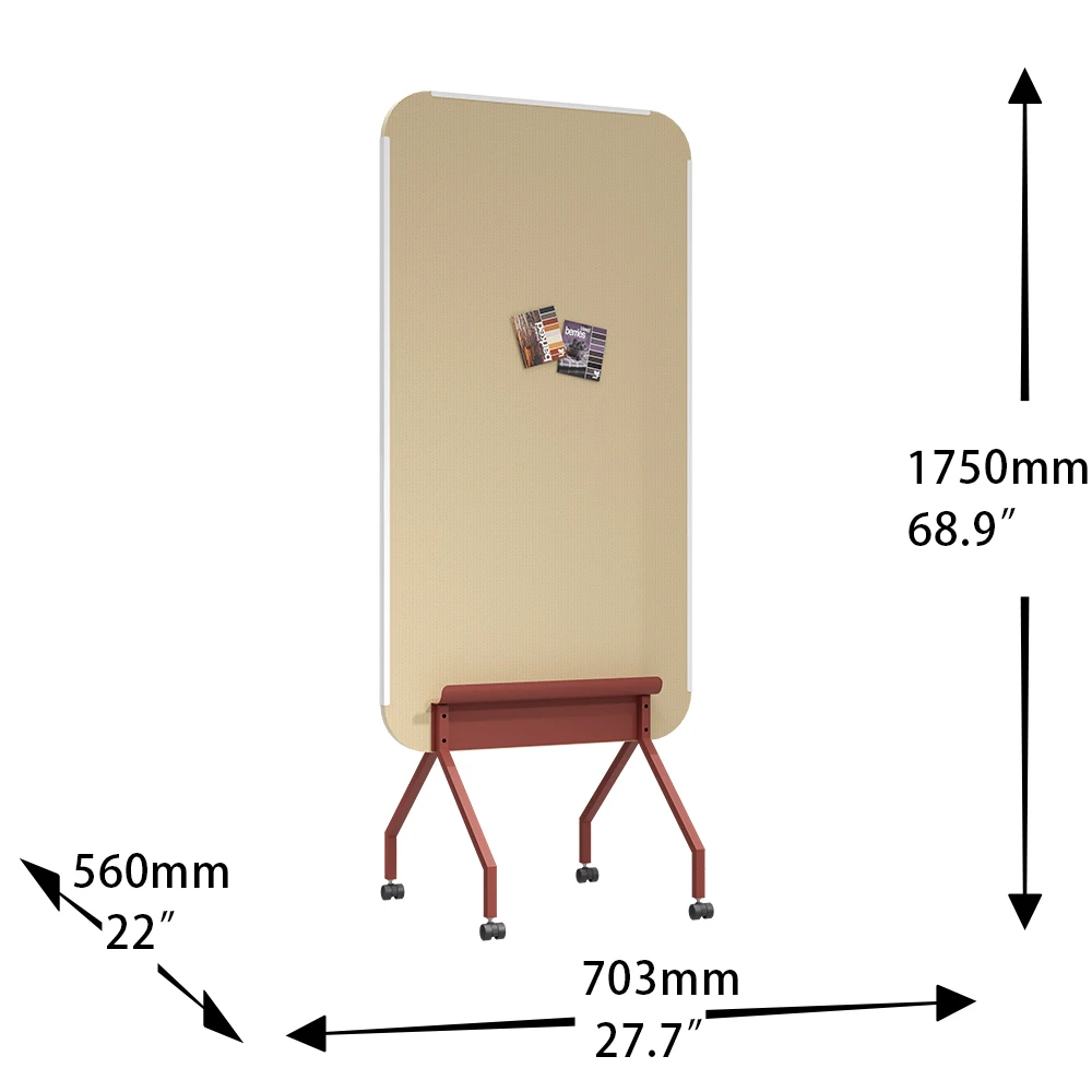Mobile Double Sided Rotating Laminate Whiteboard With Aluminum Frame For Classroom