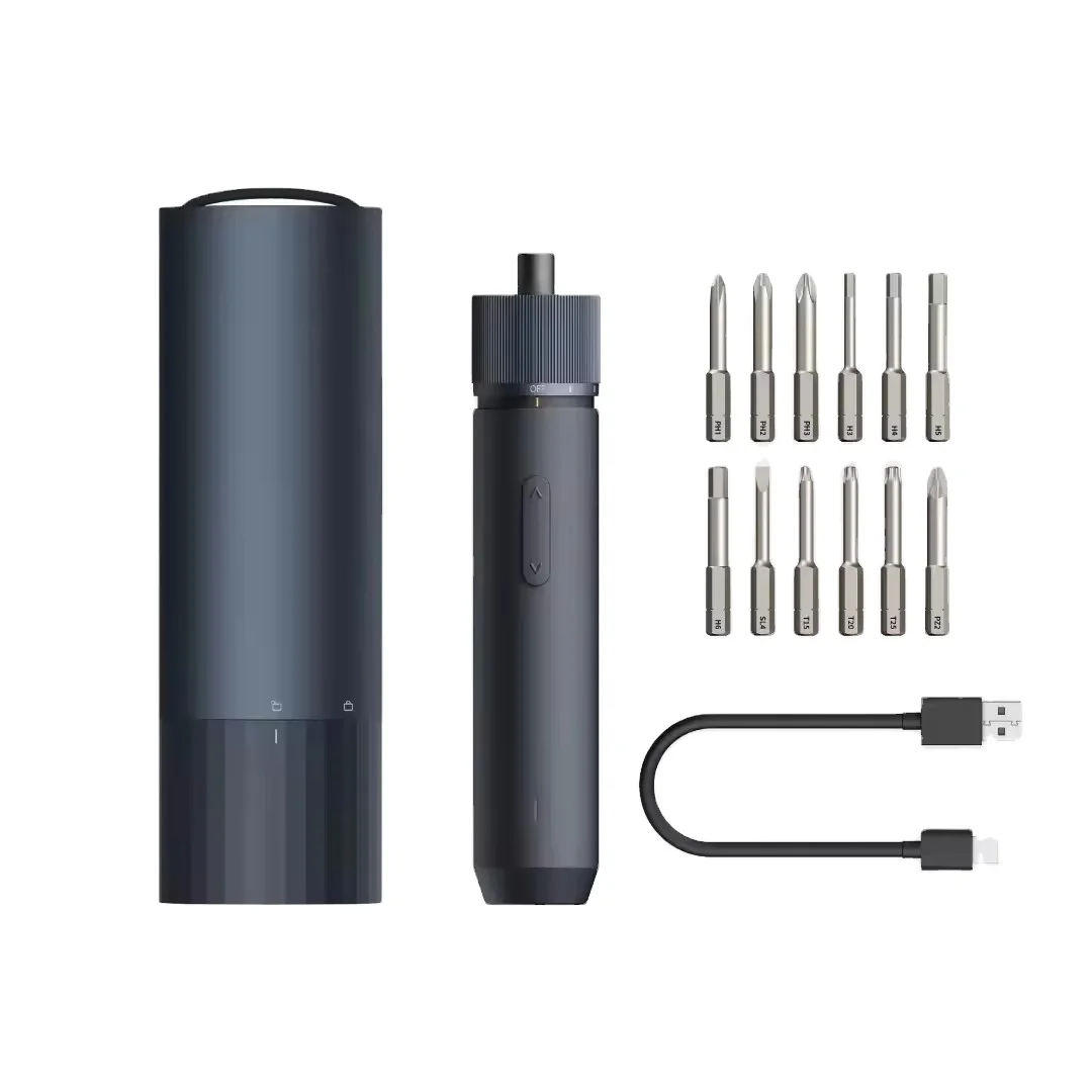Youpin Mi Hoto Straight Handle Electric Screwdriver Led Type-c Rechargeable Integrated Screw Driver 50mm 12 pcs screwdriver