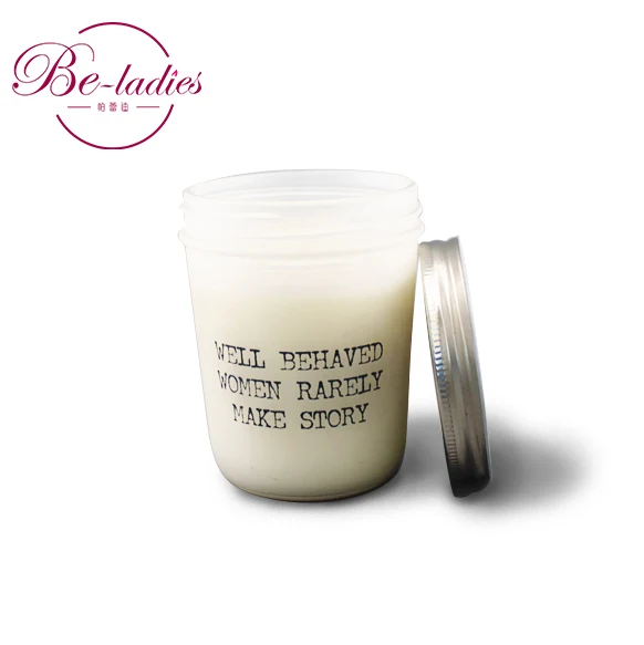 Custom  glass jar scented wax candles for home decoration