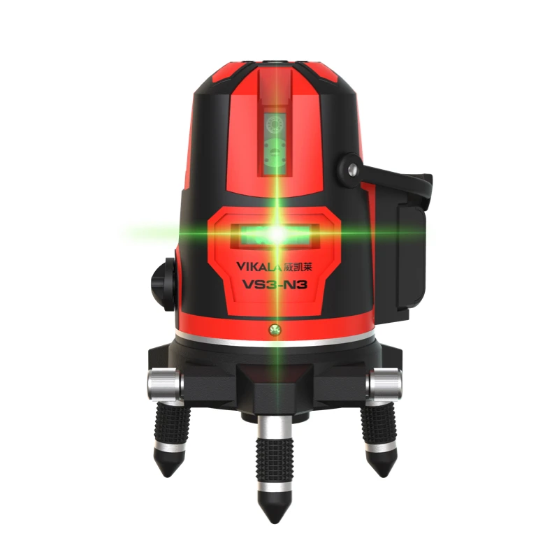 
3 lines green 360 multi 3d beam rotary self-leveling cross laser level pro 
