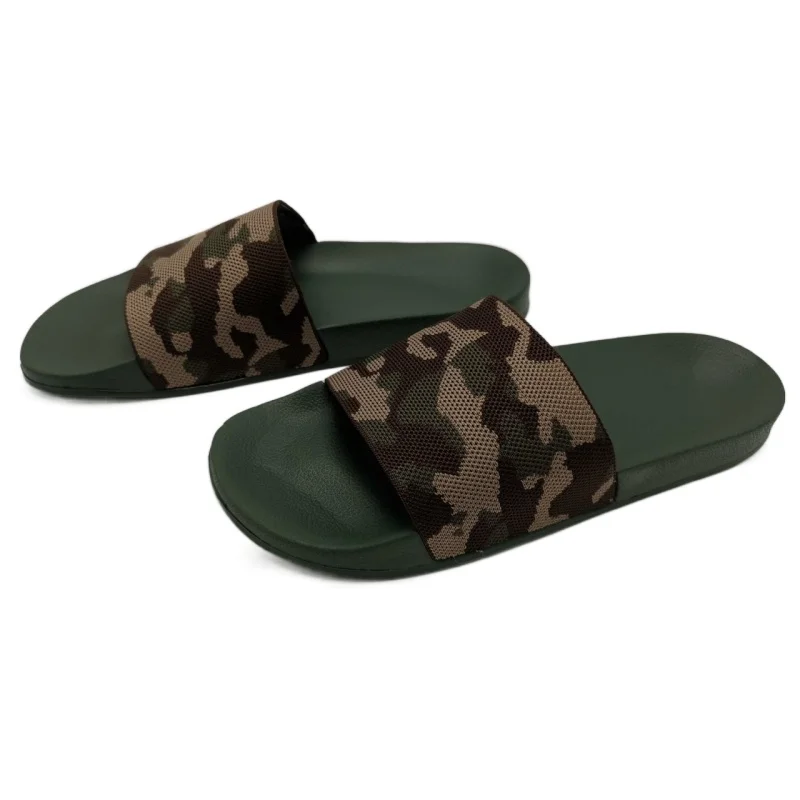 GRS EVA Shoes Lady camouflage Flying fabric upper slide sandal Woman Custom Slippers Open Toe slide
