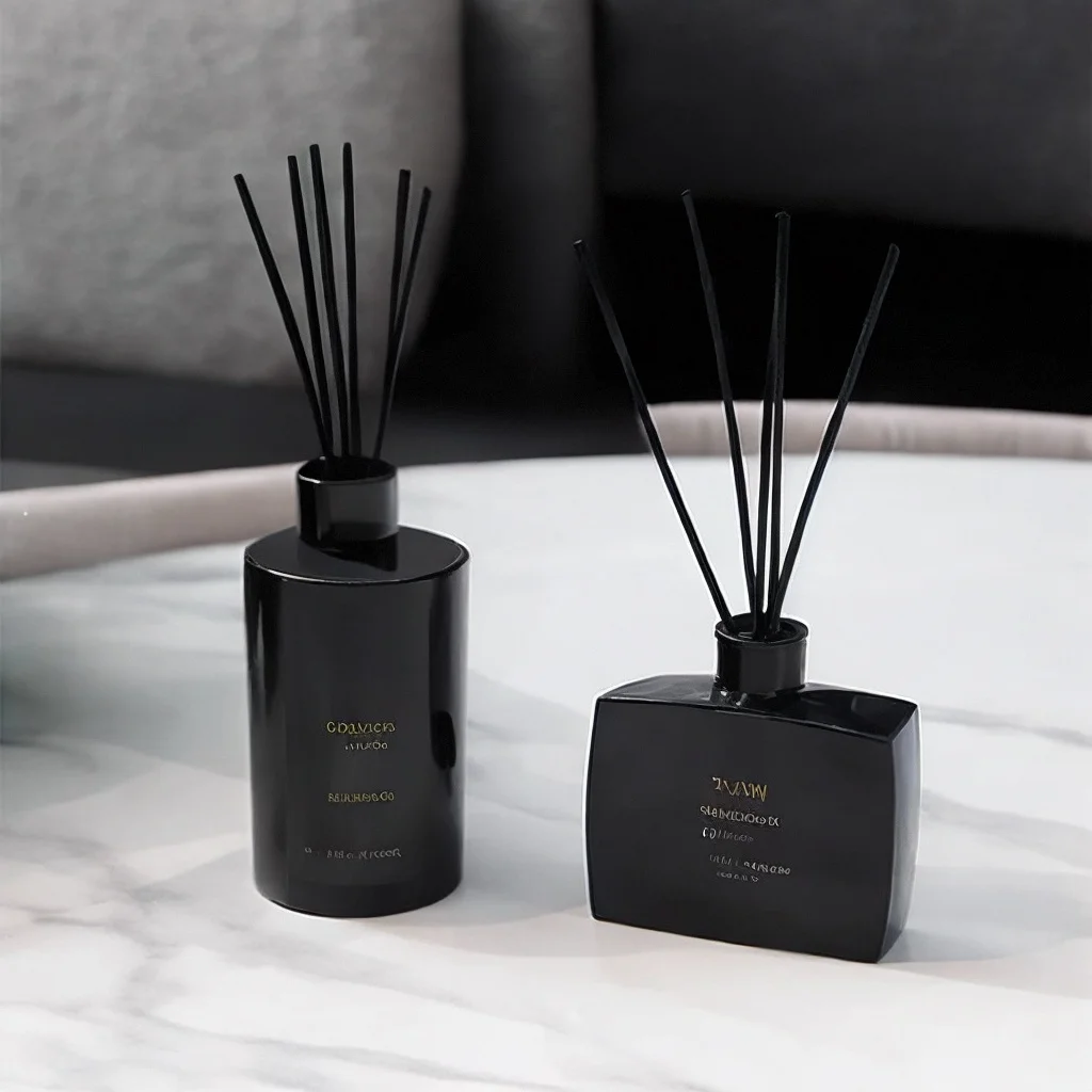 Wholesale Custom White Black Set Home Room Fragrance Diffuser Bottle Scented Candle Jar Fragrance Reed Diffuser Bottle