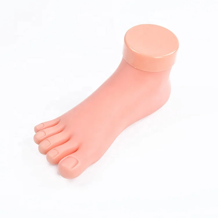 False Manicure Nail Tool Nail Practice False Foot Soft Training Display Model Acrylic Toe Nails Silicone Practice Foot