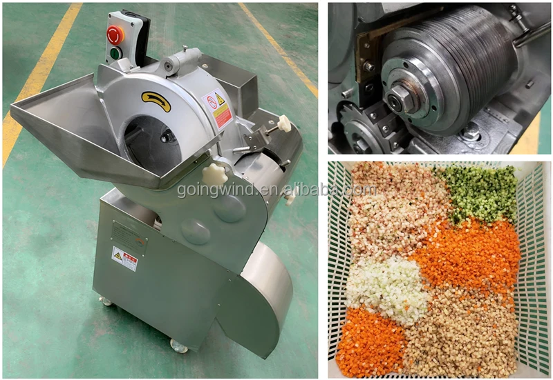 Automatic fruit and vegetable cubing machine auto industrial fruits vegetables cube dice cutting dicing cutter price for sale